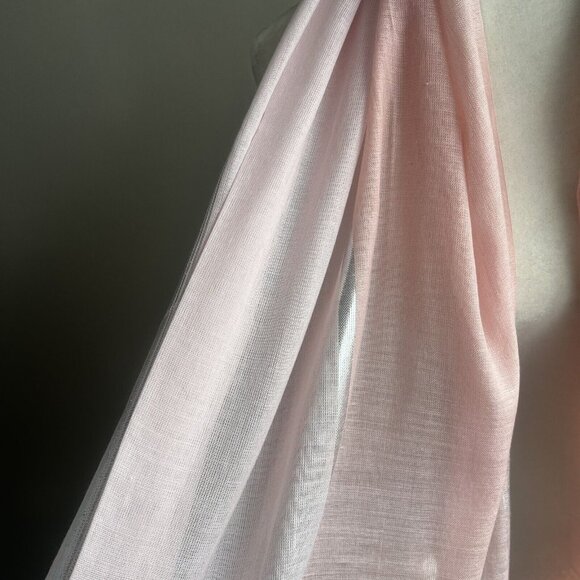 Charming Charlie Pink Scarf w/ Silver Metallic Stripes 22x74” NEW NWT - Picture 4 of 7